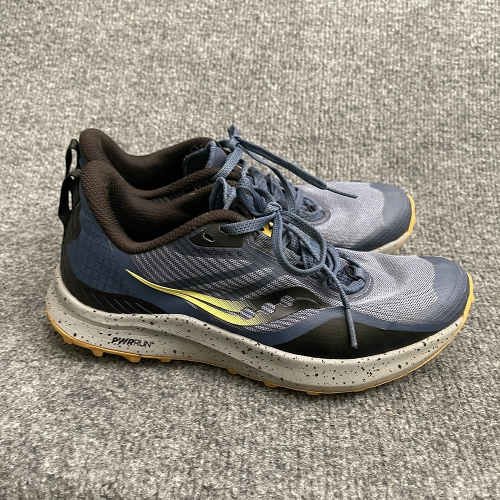 Saucony Peregrine Trail 12 Shoes Women's Sz 7 Blue Black Running Sneakers